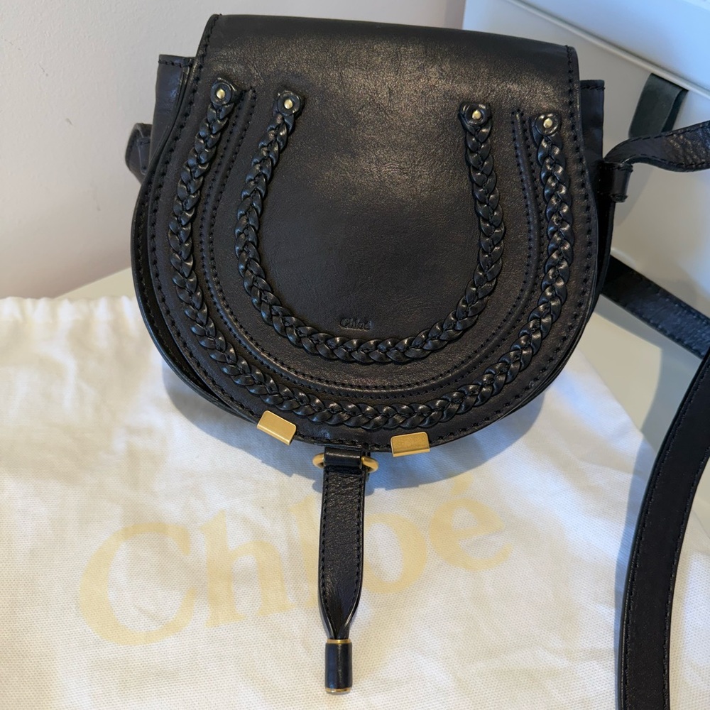DESIGNER CHLOE Small Black Crossbody Bag